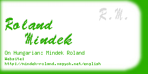 roland mindek business card